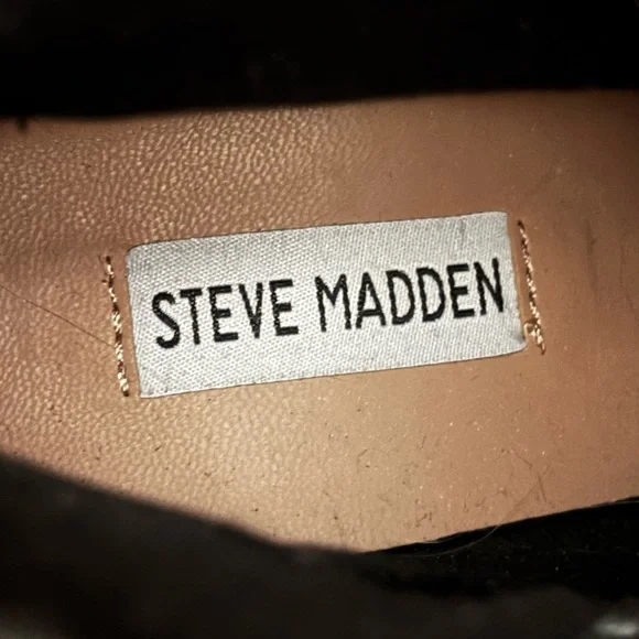 Bikercore Orange & Black Faux Snakeskin Ankle Boots by Steve Madden | Size 8.5 - Picture 4 of 11